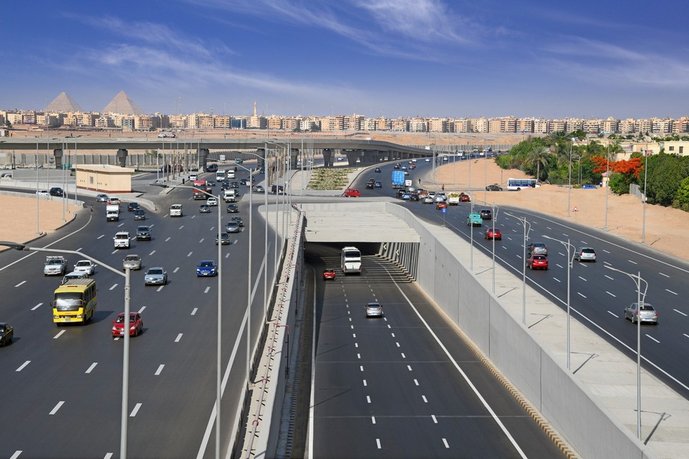 Development of the Oases Road in 6 October City - Egypt